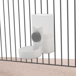 Rabbit Hay Feeder Hanging Automatic Food Dispenser for Small Animals Gray